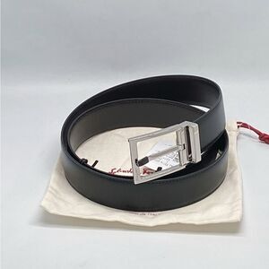 Ferragamo rectangle buckle reversible belt size 38